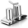 LQQGXLCondiment bottle, jar condiment storage box Spice jar stainless steel sauce jar storage container set flavoring spice jar sugar bowl sugar bowl