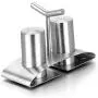 LQQGXLCondiment bottle, jar condiment storage box Spice jar stainless steel sauce jar storage container set flavoring spice jar sugar bowl sugar bowl