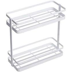 Dumcuw Spice Rack, 2-Tier Shelf Rack Kitchen Bathroom Countertop, Standing Storage Organizer Spice Jars Bottle Shelf Holder Rack for Kitchen Bathroom Office