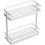 Dumcuw Spice Rack, 2-Tier Shelf Rack Kitchen Bathroom Countertop, Standing Storage Organizer Spice Jars Bottle Shelf Holder Rack for Kitchen Bathroom Office