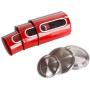 EASEASE Airtight Window Kitchen Canisters with Fingerprint Resistant Lids (Set of 3). (Red)
