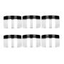 6PCS 120ML 4oz Refillable Transparent Wide Mouth Bait Vial Packing Bottles with Black Screw Cap-Plastic Pot Jars Cream Lotion Cosmetic Storage Holder Containers