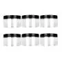 6PCS 120ML 4oz Refüllbare Transparente Weitmuндige Köderflaschen Packungsbehälter mit Schwarzschraubverschluss – Kunststoffbehälter für Cremes, Lotionen, Kosmetik