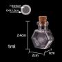 | Storage Bottles & Jars | 50pcs Transparent hexagon Glass Bottle Jars Vials Wishing Bottle Cute Art Bottles with Corks Stopper DIY craft gift | by HUDITOOLS | 1 PCs