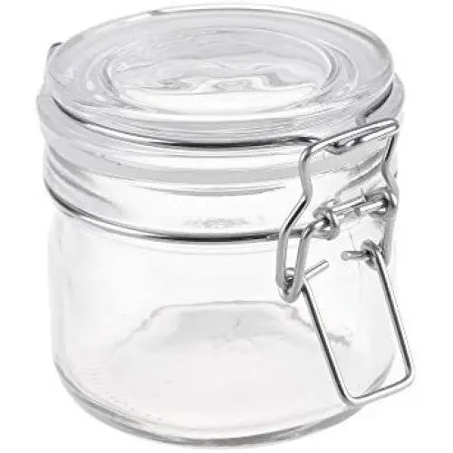 Beautyflier 6.7Oz Glass Storage Jar Round Sealed Canister with Metal Clasp Lid Food Display Container for Pickles Cereal Sugar Coffee Tea Nut Dessert Appetizer Clear Beautyflier 6.7Oz Glass Storage Jar Round Sealed Canister with Metal Clasp Lid Food Display Container for Pickles Cereal Sugar Coffee Tea Nut Dessert Appetizer Clear