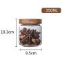 WANGLX ST Food Storage Tank Glass Bottle Sealing Heat-Resistant Borosilicate Glass Sealed Cans Dried Fruit Sealed Bottle Wooden Lid Storage Jar