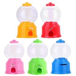Cute Mini Candy Box Machine Creative Bubble Storage Jar Candy Dispenser Kids Toy Children Gift Candy Dispenser Box Bottle,Yellow