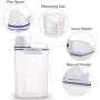 Rice Storage Container by ALZERO, Rice Storage Bin Cereal Containers Dispenser with BPA Free Plastic + Airtight Design + Measuring Cup + Pour Spout (2KG Capacities)