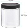 Slime Jars With Lids - PCS 8 Oz Clear Empty Slime Storage Containers, Slime Jars with Lids and Labels - BPA Free