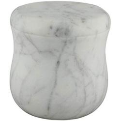 ShalinIndia Handmade Ocean Gray Storage Box - Marble - 3.5 inches by 3.5 inches - Use as a Spice Jar with Lid or Candy Dish - Perfect as a Gift (Lady Purple White)