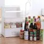Gewürzladehäuse, ölfestes Gürteldeckel Würzebehälter Sojasauce Essig Zucker Salz Jar Rack Schiebe-Art Küchenregal Schrank-Aufbewahrung Box (Farbe: Einzeltönung, Größe: Einheitsgröße)