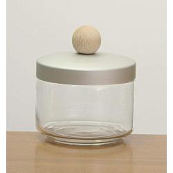 Italo Ottinetti Glass Jar Alluminium Lid Wooden Knob 0.5 Litre Aluminium, Metallic, One Size