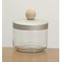 Italo Ottinetti Glass Jar Alluminium Lid Wooden Knob 0.5 Litre Aluminium, Metallic, One Size