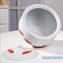 Food Storage Containers with Lids Large Airtight Containers Jars Ceramic Porcelain,Kitchen Decor,Pantry Organization and Storage for Cereal Snacks Sugar Coffee 5L/10L White (Size : 5L)