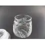 Bouteille de stockage IncisoArt gravée à la main, sablée (sculptée au sable), verre, fabriquée aux États-Unis, personnalisée (Rosée du Matin, 4,5 oz (133 ml))