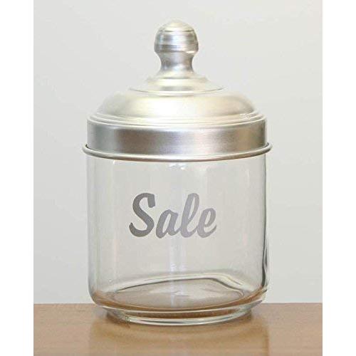 Italo Ottinetti Glass Jar Dull Aluminium Lid 0.75 Litre Sale, Metallic, one Size