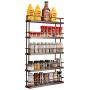 5 Tier Wall Mount Spice Rack Organizer,Pantry Cabinet Door Spice Shelf Storage