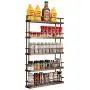 5 Tier Wall Mount Spice Rack Organizer,Pantry Cabinet Door Spice Shelf Storage 5 Tier Wall Mount Spice Rack Organizer,Pantry Cabinet Door Spice Shelf Storage