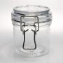 The Grindstone | 400 ml (14 Oz) PET Plastic Kilner Style Jars | Round Clear Acrylic Storage Jars | Locking Mason Style Canister Lids | Multiple Uses | Airtight Snap on Lids with Clasp | Pack of 4