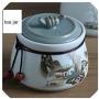 Chinese Style Tea Jar Hand Painted Landscape Pattern Ceramic Seal Flower Tea Cans Seal Canister Tea Caddies Decor Collection,A