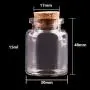 30x40x17mm 15ml Transparente Glas Gewürz- Süßigkeiten Flaschen Behälter mit Korkstopfen - Kompatibel für Hochzeit Geschenke, 24 Stück