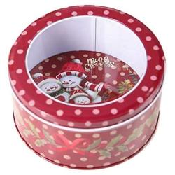 Gift Boxes 5Piece Children Christmas Gifts Iron Storage Jar Tin Box Decor Candy Box Bucket Decoration For Home Supplies Creative Arts Craft Diy Red 14X7Cm