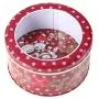 5-teiliges Kinder Weihnachtgeschenk Eisenbehälter Blechdose Dekorationsbox Eimer für Dekoration Haushaltsbedarf Kreative Kunsthandwerk Basteln Rot 14x7cm
