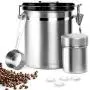 Secura Coffee Canister, Airtight Stainless Steel Storage Containers for Coffee Tea Food with Scoop, Powder Shaker, 4 Extra Valves and 16 Stencils Secura Coffee Canister, Airtight Stainless Steel Storage Containers for Coffee Tea Food with Scoop, Powder Shaker, 4 Extra Valves and 16 Stencils