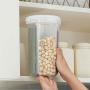 BATEER Airtight Dry Food Storage Container with 4 Compartments Kitchen Pantry Storage Bin for Flour, Snacks, Nuts
