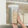 Contenant en Plastique Noomer pour Aliments Secs avec Bouchon Étanché – Idéal pour Céréales, Noix, Snacks
