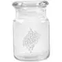 Clear Glass Herb Stash Jar with Lid 4.5 oz with Harley Davidson Logo from Smoke Promos