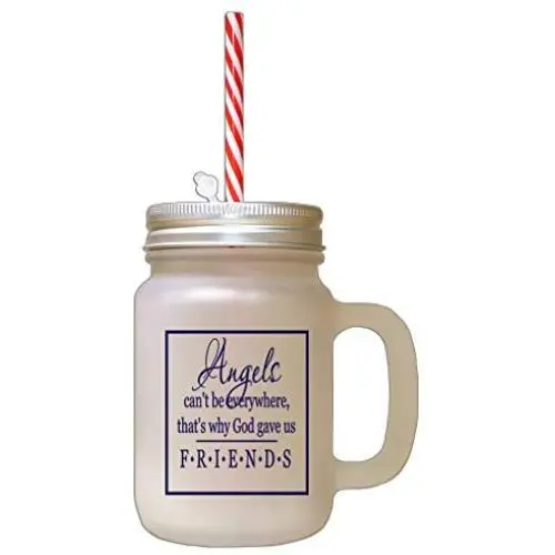 Navy Angles CanT Everywhere ThatS Why God Have Us Friends Frosted Glass Mason Jar With Straw Navy Angles CanT Everywhere ThatS Why God Have Us Friends Frosted Glass Mason Jar With Straw