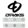 Refrigerator Organizer Bottle Holder & Jar Hanger Magnet Strips By DRAKS - Strong Neodymium Magnets - Fridge Bottle Space Saving Storage Loft - For Cans & Containers With Metal Lids & Tops - Pack Of 2