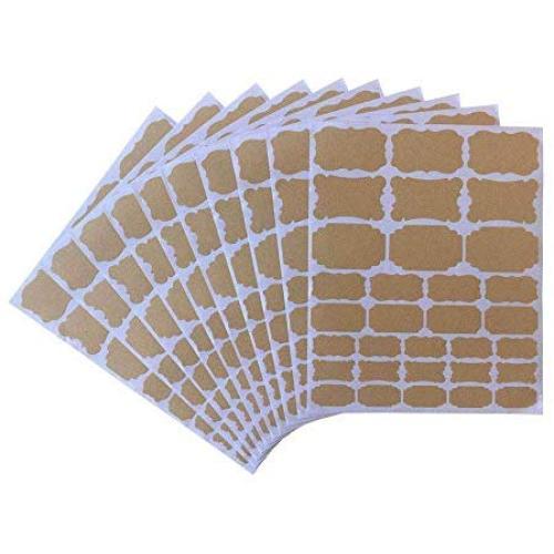 Schreibmarken für Schiefer, 320 Etiketten aus Kraftpapier, kompatibel mit jedem Stift, zur Organisation von Zuhause, Küche, Lager und Vorratskammern, für Gewürzflaschen und wiederbefüllbare Sprühflaschen.
