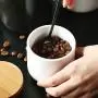 3-teiliges Lebensmittelbehälter-Set mit Holzdeckeln, kleine Küchenbehälter & Gläser, rustikaler Wohnklimadekor, Pantry-Organisation & Lagerung für Tee, Kaffee, Snacks, Zucker, Gewürze, Weiß