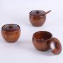 UPKOCH Wooden Spice Jar Seasoning Storage Box Spice Box Dispenser Sugar Salt Pepper Canister for Kitchen Home Restaurant