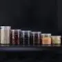 BESTONZON 10er Transparente Lebensmittelbehälter Runder Kunststoff-Aufbewahrungsbehälter für Küche, Pasta, Gewürze, 500ml