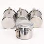 Stainless Steel Airtight Sealed Canister Storage Can Sugar Coffee Tea Tin Candy Sealed Cans Box Holder Bottles Jars 5Inch,S 4Inch