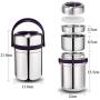 ZL-CHUFANG Stainless Steel Lunch Box Container for Kids Adults, Thermos Insulated Food Storage Leakproof Food Jar for School Picnic Office Outdoors enjoy a hot lunch on the go. (Color : Red)