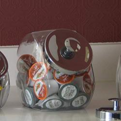 MichaeLLL Candy Glass Jar Storage Container with Lid Penny Candy Jar, 1/2 Gallon