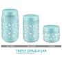 Opaque Glass Jar w Plastic Airtight Lid Dishwasher Safe Decorative Storage