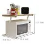 Naiflowers 2 Tier Kitchen Storage Shelf Microwave Storage Rack Oven Standing Spice Rack Kitchen Countertop Storage Organizer, Spice Bottle Jars Rack Holder, 23.6×13.8inch (Brown)