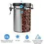 FancyWhoop Coffee Canister Stainless Steel Fresher Beans and Grounds for Longer - Canister with Date Tracker with Scoop FancyWhoop Coffee Canister Stainless Steel Fresher Beans and Grounds for Longer - Canister with Date Tracker with Scoop
