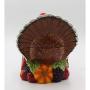 Premium Gifts Turkey Design Ceramic Cookie Jar 10-3/8-Inch Storage