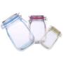 Moligh doll 30 Pcs Mason Jar Zipper Bags Snack Sandwich Ziplock Bags Reusable Airtight Seal Storage Bags Leakproof Food Saver Bags for Travel Camping Picnic