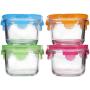Wean Green Glass Baby Food Storage Containers, Wean Bowl 5.4 ounces, Garden Pack (4 pack)