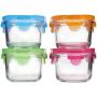 Wean Green Glass Baby Food Storage Containers, Wean Bowl 5.4 ounces, Garden Pack (4 pack)