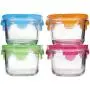 Wean Green Glass Baby Food Storage Containers, Wean Bowl 5.4 ounces, Garden Pack (4 pack)