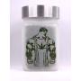 Stash Jar with Super Human and Pot Leaf Design - Smell Resistant, Air Tight, Food Grade Herb Storage, 3" Tall x 2" Wide - Perfect for Gifting
