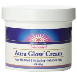 HERITAGE STORE Aura Glow w/ Hyaluronic Acid, Cream, Fragrance Free (Jar) 4oz